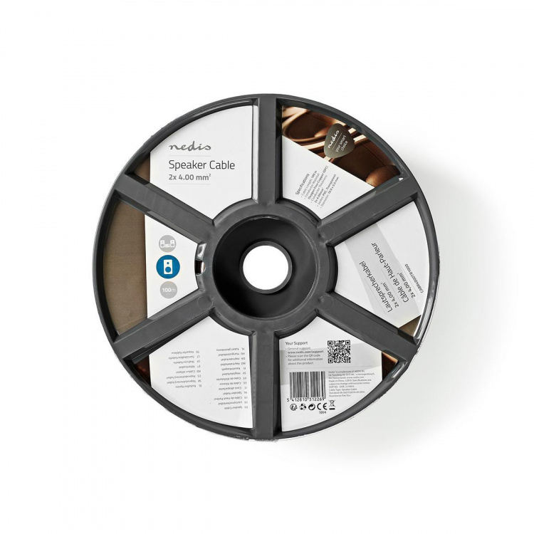 Nedis Kaiutinkaapeli | 2 x 4.00 mm² | Kupari | 100.0 m | Pyöreä | PVC | Läpikuultava | Kela Nedis Kaiutinkaapeli | 2 x 4.00 mm² | Kupari | 100.0 m | Pyöreä | PVC | Läpikuultava | Kela