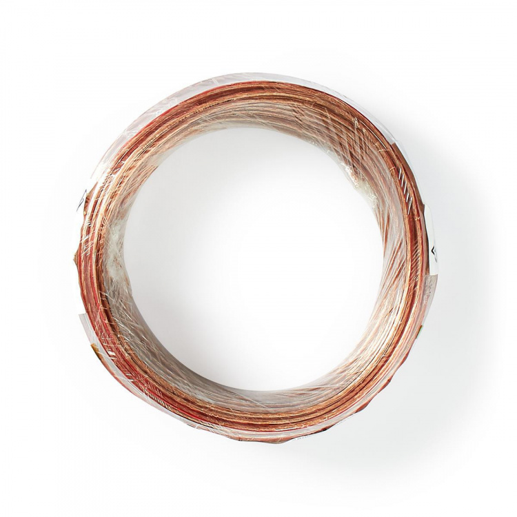 Nedis Kaiutinkaapeli | 2 x 0.75 mm² | CCA | 15.0 m | Pyöreä | PVC | Läpikuultava | Kääre