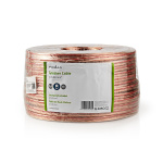Nedis Kaiutinkaapeli | 2 x 6.00 mm² | CCA | 100.0 m | Pyöreä | PVC | Läpikuultava | Kääre