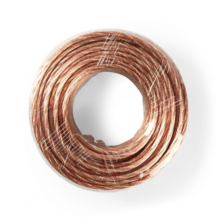 Nedis Kaiutinkaapeli | 2 x 6.00 mm² | CCA | 25.0 m | Pyöreä | PVC | Läpikuultava | Kääre Nedis Kaiutinkaapeli | 2 x 6.00 mm² | CCA | 25.0 m | Pyöreä | PVC | Läpikuultava | Kääre