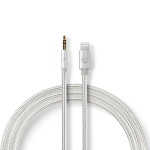 Nedis Lightning Sovitin | Apple Lightning 8-Pin | 3.5 mm uros | Kullattu | 1.00 m | Pyöreä | Nailon | Laatikko kannella ja ikkunalla Nedis Lightning Sovitin | Apple Lightning 8-Pin | 3.5 mm uros | Kullattu | 1.00 m | Pyöreä | Nailon | Laatikko kannella ja ikkunalla