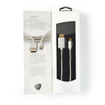 Nedis USB-C™ Sovitin | USB 3.2 Gen 1 | USB-C™ Uros | HDMI™ liitin | 4K@60Hz | 18 Gbps | 2.00 m | Pyöreä | Kullattu | Nailon / Punottu | Alumiini | Laatikko kannella ja ikkunalla Nedis USB-C™ Sovitin | USB 3.2 Gen 1 | USB-C™ Uros | HDMI™ liitin | 4K@60Hz | 18 Gbps | 2.00 m | Pyöreä | Kullattu | Nailon / Punottu | Alumiini | Laatikko kannella ja ikkunalla