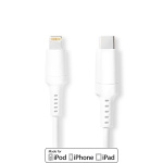 Nedis Lightning Kaapeli | USB 2.0 | Apple Lightning 8-Pin | USB-C™ Uros | 480 Mbps | Niklattu | 1.00 m | Pyöreä | PVC | Valkoinen | Laatikko Nedis Lightning Kaapeli | USB 2.0 | Apple Lightning 8-Pin | USB-C™ Uros | 480 Mbps | Niklattu | 1.00 m | Pyöreä | PVC | Valkoinen | Laatikko