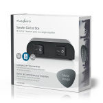 Nedis Kaiuttimen ohjausrasia | 2-Porttinen port(s) | Terminaaliruuvi | Kaiuttimen Impedanssi: 4-16 Ohm | Maksimikuorma per kanava: 150 W | Alumiini | Musta