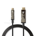 Nedis AOC USB-kaapeli | USB-C™ Uros | HDMI™ liitin | 18 Gbps | 20.0 m | Pyöreä | PVC | Musta | Pakkaus