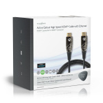 Nedis Aktiivinen Optinen High Speed HDMI-kaapeli, jossa Ethernet | HDMI™ liitin | HDMI™ liitin | 4K@60Hz | 18 Gbps | 100.0 m | Pyöreä | PVC | Musta | Pakkaus