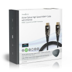 Nedis Aktiivinen Optinen High Speed HDMI-kaapeli, jossa Ethernet | HDMI™ liitin | HDMI™ liitin | 4K@60Hz | 18 Gbps | 15.0 m | Pyöreä | PVC | Musta | Pakkaus Nedis Aktiivinen Optinen High Speed HDMI-kaapeli, jossa Ethernet | HDMI™ liitin | HDMI™ liitin | 4K@60Hz | 18 Gbps | 15.0 m | Pyöreä | PVC | Musta | Pakkaus