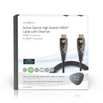 Nedis Aktiivinen Optinen High Speed HDMI-kaapeli, jossa Ethernet | HDMI™ liitin | HDMI™ liitin | 4K@60Hz | 18 Gbps | 30.0 m | Pyöreä | PVC | Musta | Pakkaus Nedis Aktiivinen Optinen High Speed HDMI-kaapeli, jossa Ethernet | HDMI™ liitin | HDMI™ liitin | 4K@60Hz | 18 Gbps | 30.0 m | Pyöreä | PVC | Musta | Pakkaus