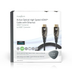 Nedis Aktiivinen Optinen High Speed HDMI-kaapeli, jossa Ethernet | HDMI™ liitin | HDMI™ liitin | 4K@60Hz | 18 Gbps | 40.0 m | Pyöreä | PVC | Musta | Pakkaus Nedis Aktiivinen Optinen High Speed HDMI-kaapeli, jossa Ethernet | HDMI™ liitin | HDMI™ liitin | 4K@60Hz | 18 Gbps | 40.0 m | Pyöreä | PVC | Musta | Pakkaus