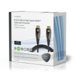 Nedis Aktiivinen Optinen High Speed HDMI-kaapeli, jossa Ethernet | HDMI™ liitin | HDMI™ liitin | 4K@60Hz | 18 Gbps | 40.0 m | Pyöreä | PVC | Musta | Pakkaus Nedis Aktiivinen Optinen High Speed HDMI-kaapeli, jossa Ethernet | HDMI™ liitin | HDMI™ liitin | 4K@60Hz | 18 Gbps | 40.0 m | Pyöreä | PVC | Musta | Pakkaus