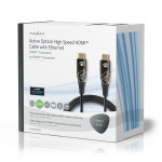 Nedis Aktiivinen Optinen High Speed HDMI-kaapeli, jossa Ethernet | HDMI™ liitin | HDMI™ liitin | 4K@60Hz | 18 Gbps | 50.0 m | Pyöreä | PVC | Musta | Pakkaus