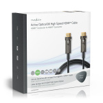 Nedis Aktiivinen Optinen Ultra High Speed HDMI-Kaapeli jossa Ethernet | HDMI™ liitin | HDMI™ liitin | 8K@60Hz | 48 Gbps | 15.0 m | Pyöreä | PVC | Musta | Pakkaus