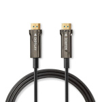 Nedis Aktiivinen Optinen Ultra High Speed HDMI-Kaapeli jossa Ethernet | HDMI™ liitin | HDMI™ liitin | 8K@60Hz | 48 Gbps | 30.0 m | Pyöreä | PVC | Musta | Pakkaus