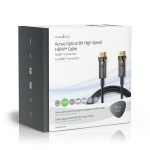 Nedis Aktiivinen Optinen Ultra High Speed HDMI-Kaapeli jossa Ethernet | HDMI™ liitin | HDMI™ liitin | 8K@60Hz | 48 Gbps | 30.0 m | Pyöreä | PVC | Musta | Pakkaus