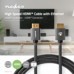 Nedis High Speed HDMI ™ Kaapeli Ethernet | HDMI™ liitin | HDMI™ liitin | 4K@60Hz | ARC | 18 Gbps | 1.00 m | Pyöreä | Puuvilla | Gun Metal Harmaa | Laatikko kannella ja ikkunalla Nedis High Speed HDMI ™ Kaapeli Ethernet | HDMI™ liitin | HDMI™ liitin | 4K@60Hz | ARC | 18 Gbps | 1.00 m | Pyöreä | Puuvilla | Gun Metal Harmaa | Laatikko kannella ja ikkunalla