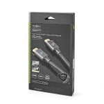 Nedis High Speed HDMI ™ Kaapeli Ethernet | HDMI™ liitin | HDMI™ liitin | 4K@60Hz | ARC | 18 Gbps | 1.00 m | Pyöreä | Puuvilla | Gun Metal Harmaa | Laatikko kannella ja ikkunalla Nedis High Speed HDMI ™ Kaapeli Ethernet | HDMI™ liitin | HDMI™ liitin | 4K@60Hz | ARC | 18 Gbps | 1.00 m | Pyöreä | Puuvilla | Gun Metal Harmaa | Laatikko kannella ja ikkunalla