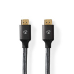 Nedis High Speed HDMI ™ Kaapeli Ethernet | HDMI™ liitin | HDMI™ liitin | 4K@60Hz | ARC | 18 Gbps | 2.00 m | Pyöreä | Puuvilla | Gun Metal Harmaa | Laatikko kannella ja ikkunalla Nedis High Speed HDMI ™ Kaapeli Ethernet | HDMI™ liitin | HDMI™ liitin | 4K@60Hz | ARC | 18 Gbps | 2.00 m | Pyöreä | Puuvilla | Gun Metal Harmaa | Laatikko kannella ja ikkunalla