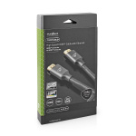 Nedis High Speed HDMI ™ Kaapeli Ethernet | HDMI™ liitin | HDMI™ liitin | 4K@60Hz | ARC | 18 Gbps | 2.00 m | Pyöreä | Puuvilla | Gun Metal Harmaa | Laatikko kannella ja ikkunalla Nedis High Speed HDMI ™ Kaapeli Ethernet | HDMI™ liitin | HDMI™ liitin | 4K@60Hz | ARC | 18 Gbps | 2.00 m | Pyöreä | Puuvilla | Gun Metal Harmaa | Laatikko kannella ja ikkunalla