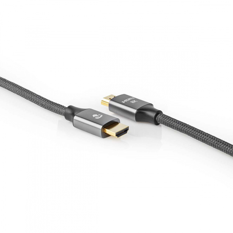 Nedis Ultra High Speed HDMI ™ -kaapeli | HDMI™ liitin | HDMI™ liitin | 8K@60Hz | 48 Gbps | 1.00 m | Pyöreä | 6.3 mm | Gun Metal Harmaa | Laatikko kannella ja ikkunalla Nedis Ultra High Speed HDMI ™ -kaapeli | HDMI™ liitin | HDMI™ liitin | 8K@60Hz | 48 Gbps | 1.00 m | Pyöreä | 6.3 mm | Gun Metal Harmaa | Laatikko kannella ja ikkunalla