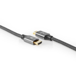 Nedis Ultra High Speed HDMI ™ -kaapeli | HDMI™ liitin | HDMI™ liitin | 8K@60Hz | 48 Gbps | 2.00 m | Pyöreä | 6.3 mm | Gun Metal Harmaa | Laatikko kannella ja ikkunalla Nedis Ultra High Speed HDMI ™ -kaapeli | HDMI™ liitin | HDMI™ liitin | 8K@60Hz | 48 Gbps | 2.00 m | Pyöreä | 6.3 mm | Gun Metal Harmaa | Laatikko kannella ja ikkunalla