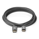 Nedis High Speed ​​HDMI ™ Kaapeli Ethernet | HDMI™ liitin | HDMI™ Mini | 4K@60Hz | 18 Gbps | 2.00 m | Pyöreä | Puuvilla | Antrasiitti / Gun Metal Harmaa | Laatikko kannella ja ikkunalla