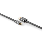 Nedis High Speed ​​HDMI ™ Kaapeli Ethernet | HDMI™ liitin | HDMI™ Mini | 4K@60Hz | 18 Gbps | 2.00 m | Pyöreä | Puuvilla | Antrasiitti / Gun Metal Harmaa | Laatikko kannella ja ikkunalla