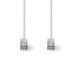 Nedis Cat 8.1 verkkokaapeli | S/FTP | RJ45 uros | RJ45 uros | 0.25 m | Pyöreä | LSZH | Valkoinen | Kirjekuori
