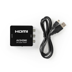 Nedis HDMI ™ Muunnin | 3x RCA Female | 1x HDMI™ Output | Yksisuuntainen | 1080p | 1.65 Gbps | ABS-Muovi | Antrasiitti Nedis HDMI ™ Muunnin | 3x RCA Female | 1x HDMI™ Output | Yksisuuntainen | 1080p | 1.65 Gbps | ABS-Muovi | Antrasiitti