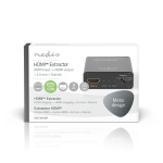 Nedis HDMI™ Erotin | HDMI™ Input | TosLink Female / 1x 3.5 mm / 1x HDMI™ Output | Maksimi kuvantarkkuus: 4K@60Hz | 18 Gbps | Metalli | Antrasiitti | Pakkaus Nedis HDMI™ Erotin | HDMI™ Input | TosLink Female / 1x 3.5 mm / 1x HDMI™ Output | Maksimi kuvantarkkuus: 4K@60Hz | 18 Gbps | Metalli | Antrasiitti | Pakkaus