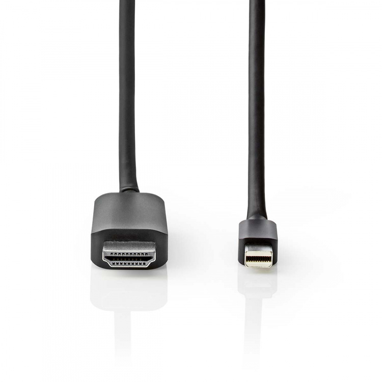 Nedis Mini DisplayPort kaapeli | DisplayPort 1.4 | Mini DisplayPort Uros | HDMI™ liitin | 48 Gbps | Niklattu | 2.00 m | Pyöreä | PVC | Musta | Kirjekuori Nedis Mini DisplayPort kaapeli | DisplayPort 1.4 | Mini DisplayPort Uros | HDMI™ liitin | 48 Gbps | Niklattu | 2.00 m | Pyöreä | PVC | Musta | Kirjekuori