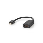 Nedis Mini DisplayPort kaapeli | DisplayPort 1.4 | Mini DisplayPort Uros | HDMI™ Ulostulo | 48 Gbps | Niklattu | 0.20 m | Pyöreä | PVC | Musta | Muovipussi Nedis Mini DisplayPort kaapeli | DisplayPort 1.4 | Mini DisplayPort Uros | HDMI™ Ulostulo | 48 Gbps | Niklattu | 0.20 m | Pyöreä | PVC | Musta | Muovipussi