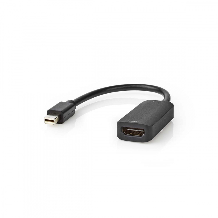Nedis Mini DisplayPort kaapeli | DisplayPort 1.4 | Mini DisplayPort Uros | HDMI™ Ulostulo | 48 Gbps | Niklattu | 0.20 m | Pyöreä | PVC | Musta | Muovipussi Nedis Mini DisplayPort kaapeli | DisplayPort 1.4 | Mini DisplayPort Uros | HDMI™ Ulostulo | 48 Gbps | Niklattu | 0.20 m | Pyöreä | PVC | Musta | Muovipussi