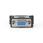 Nedis DVI-sovitin | DVI-I 24+5-Pin Uros | VGA Naaras | Niklattu | Suora | PVC | Musta | Laatikko