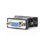 Nedis DVI-sovitin | DVI-I 24+5-Pin Uros | VGA Naaras | Niklattu | Suora | PVC | Musta | Laatikko