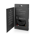 Nedis Subwoofer Kaapeli | RCA Uros | 2x RCA uros | Kullattu | 3.00 m | Pyöreä | 4.5 mm | Gun Metal Harmaa / Harmaa | Laatikko kannella ja ikkunalla