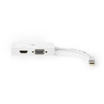 Nedis DisplayPort-sovitin | Mini DisplayPort Uros | DVI-D 24+1-Pin Naaras / HDMI™ Ulostulo / VGA Naaras | 4K@60Hz | Niklattu | Vaihdettava | 0.20 m | Pyöreä | ABS | ABS-Muovi | Valkoinen | Laatikko Nedis DisplayPort-sovitin | Mini DisplayPort Uros | DVI-D 24+1-Pin Naaras / HDMI™ Ulostulo / VGA Naaras | 4K@60Hz | Niklattu | Vaihdettava | 0.20 m | Pyöreä | ABS | ABS-Muovi | Valkoinen | Laatikko
