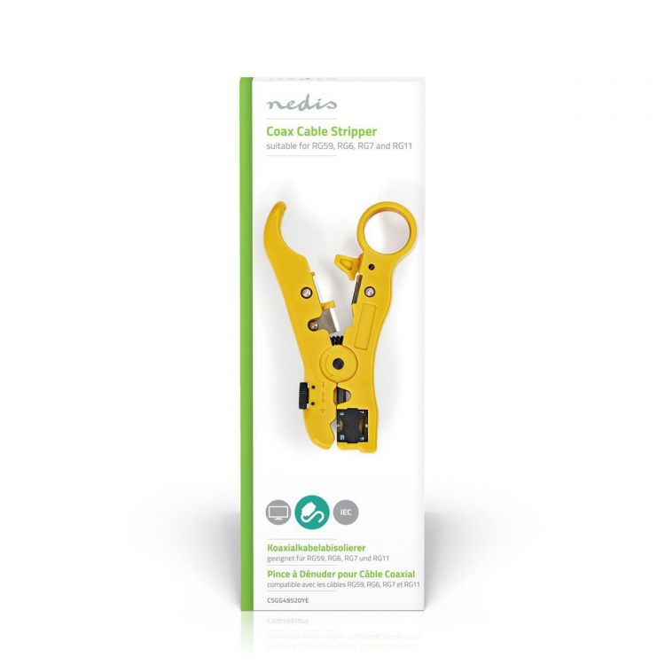 Nedis Kaapelin kuorintapihdit | Kuorintatyökalu | ABS-Muovi / Teräs | Keltainen / Musta