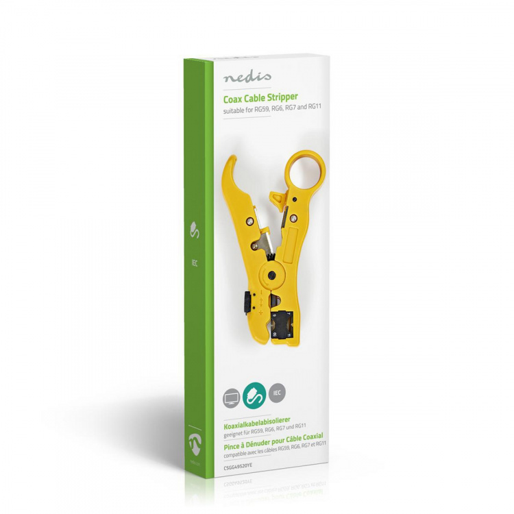 Nedis Kaapelin kuorintapihdit | Kuorintatyökalu | ABS-Muovi / Teräs | Keltainen / Musta