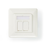 Nedis Verkon seinärasia | Flush Mount | 2-Porttinen port(s) | CAT6a | Suora | Naaras | Kullattu | PVC | Valkoinen | Kirjekuori Nedis Verkon seinärasia | Flush Mount | 2-Porttinen port(s) | CAT6a | Suora | Naaras | Kullattu | PVC | Valkoinen | Kirjekuori