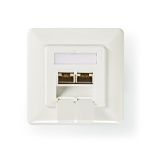 Nedis Verkon seinärasia | Flush Mount | 2-Porttinen port(s) | CAT6a | Suora | Naaras | Kullattu | PVC | Valkoinen | Kirjekuori Nedis Verkon seinärasia | Flush Mount | 2-Porttinen port(s) | CAT6a | Suora | Naaras | Kullattu | PVC | Valkoinen | Kirjekuori