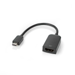 Nedis USB-C™ Sovitin | USB 3.2 Gen 1 | USB-C™ Uros | HDMI™ Ulostulo | 4K@60Hz | 0.20 m | Pyöreä | Niklattu | PVC | Musta | Muovipussi