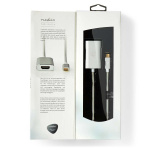 Nedis USB-C™ Sovitin | USB 3.2 Gen 1 | USB-C™ Uros | HDMI™ Ulostulo | 4K@60Hz | Power delivery | 2.00 m | Pyöreä | Kullattu | Nailon / Punottu | Hopea | Laatikko kannella ja ikkunalla