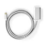 Nedis USB-C™ Sovitin | USB 3.2 Gen 1 | USB-C™ Uros | HDMI™ Ulostulo | 4K@60Hz | Power delivery | 2.00 m | Pyöreä | Kullattu | Nailon / Punottu | Hopea | Laatikko kannella ja ikkunalla