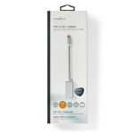 Nedis USB-C™ Sovitin | USB 3.2 Gen 1 | USB-C™ Uros | Mini DisplayPort Naaras | 0.20 m | Pyöreä | Kullattu | Nailon / Punottu | Hopea | Laatikko kannella ja ikkunalla