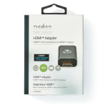 Nedis HDMI™ -sovitin | HDMI™ Mini / HDMI™ uros | HDMI™ Ulostulo | Kullattu | Suora | Alumiini | Gun Metal Harmaa | 1 kpl | Laatikko kannella ja ikkunalla