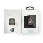 Nedis HDMI™ -sovitin | HDMI™ Mini / HDMI™ uros | HDMI™ Ulostulo | Kullattu | Suora | Alumiini | Gun Metal Harmaa | 1 kpl | Laatikko kannella ja ikkunalla