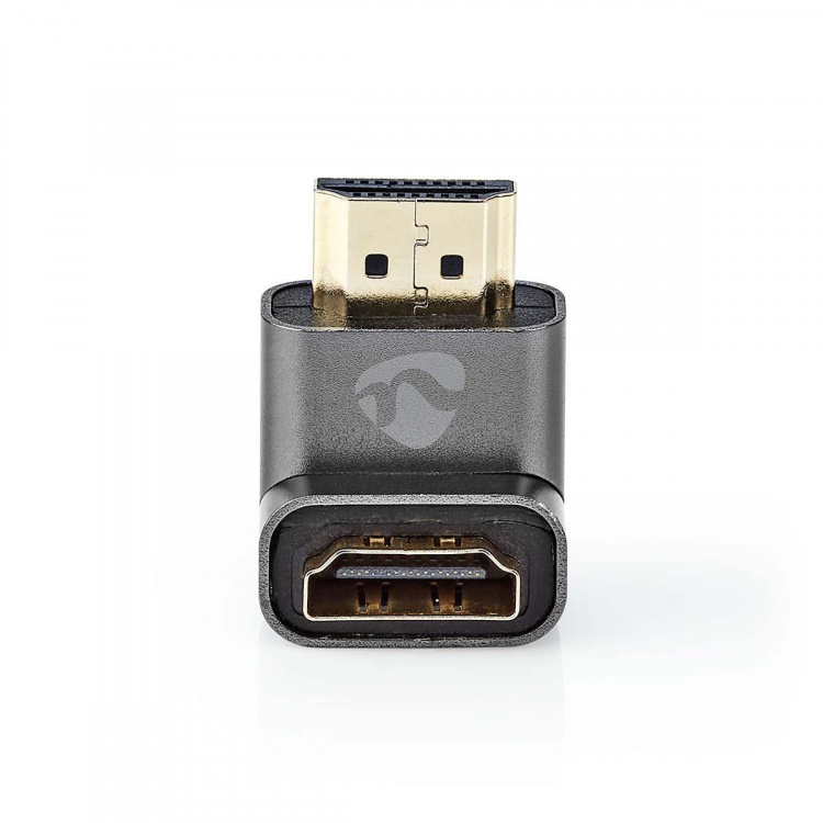 Nedis HDMI™ -sovitin | HDMI™ liitin / HDMI™ uros | HDMI™ Ulostulo | Kullattu | Kulma, 90 ° | Alumiini | Gun Metal Harmaa | 1 kpl | Laatikko kannella ja ikkunalla Nedis HDMI™ -sovitin | HDMI™ liitin / HDMI™ uros | HDMI™ Ulostulo | Kullattu | Kulma, 90 ° | Alumiini | Gun Metal Harmaa | 1 kpl | Laatikko kannella ja ikkunalla