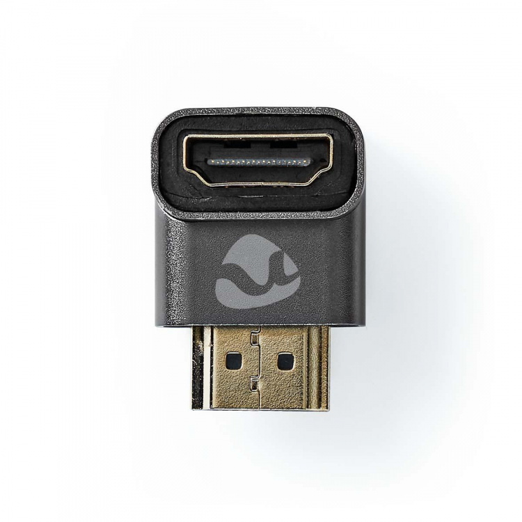 Nedis HDMI™ -sovitin | HDMI™ liitin / HDMI™ uros | HDMI™ Ulostulo | Kullattu | Kulma, 90 ° | Alumiini | Gun Metal Harmaa | 1 kpl | Laatikko kannella ja ikkunalla Nedis HDMI™ -sovitin | HDMI™ liitin / HDMI™ uros | HDMI™ Ulostulo | Kullattu | Kulma, 90 ° | Alumiini | Gun Metal Harmaa | 1 kpl | Laatikko kannella ja ikkunalla