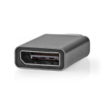Nedis USB-C™ Sovitin | USB 3.2 Gen 1 | USB-C™ Uros | DisplayPort Naaras | 4K@60Hz | Pyöreä | Niklattu | Harmaa / Musta | Kirjekuori Nedis USB-C™ Sovitin | USB 3.2 Gen 1 | USB-C™ Uros | DisplayPort Naaras | 4K@60Hz | Pyöreä | Niklattu | Harmaa / Musta | Kirjekuori
