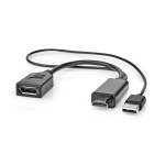Nedis HDMI™ -sovitin | HDMI™ liitin | DisplayPort uros | Niklattu | Suora | PVC | Musta | 1 kpl | Kirjekuori